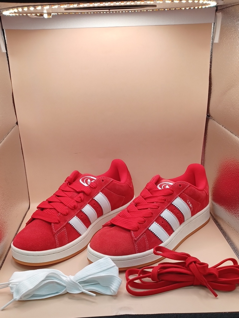 Adidas Campus 00s Sneaker-Red/White Men Size 9.5 US H03474